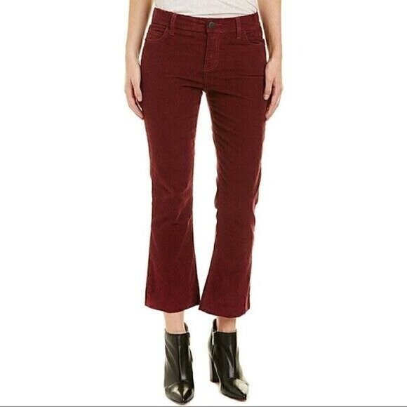 Current/Elliott Pants Size 25 Color Wine NEW $208 The Kick Jeans Womens Corduroy - Picture 1 of 8